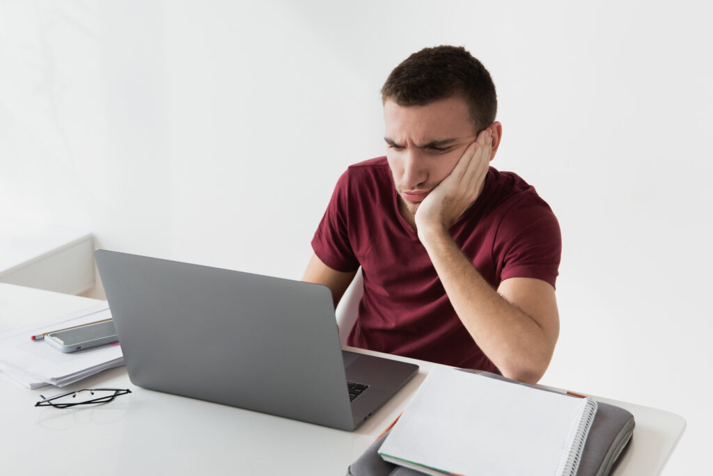 image of man worrying