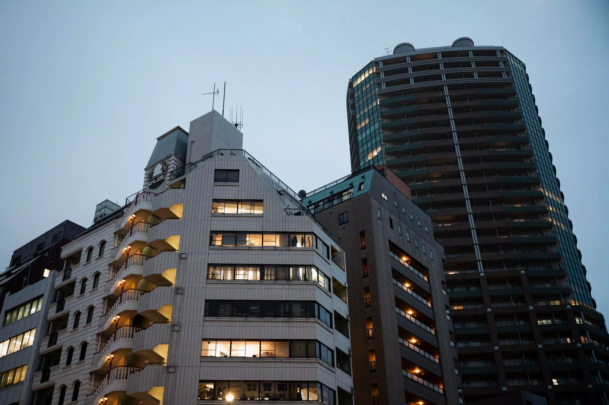 image of building in the evening