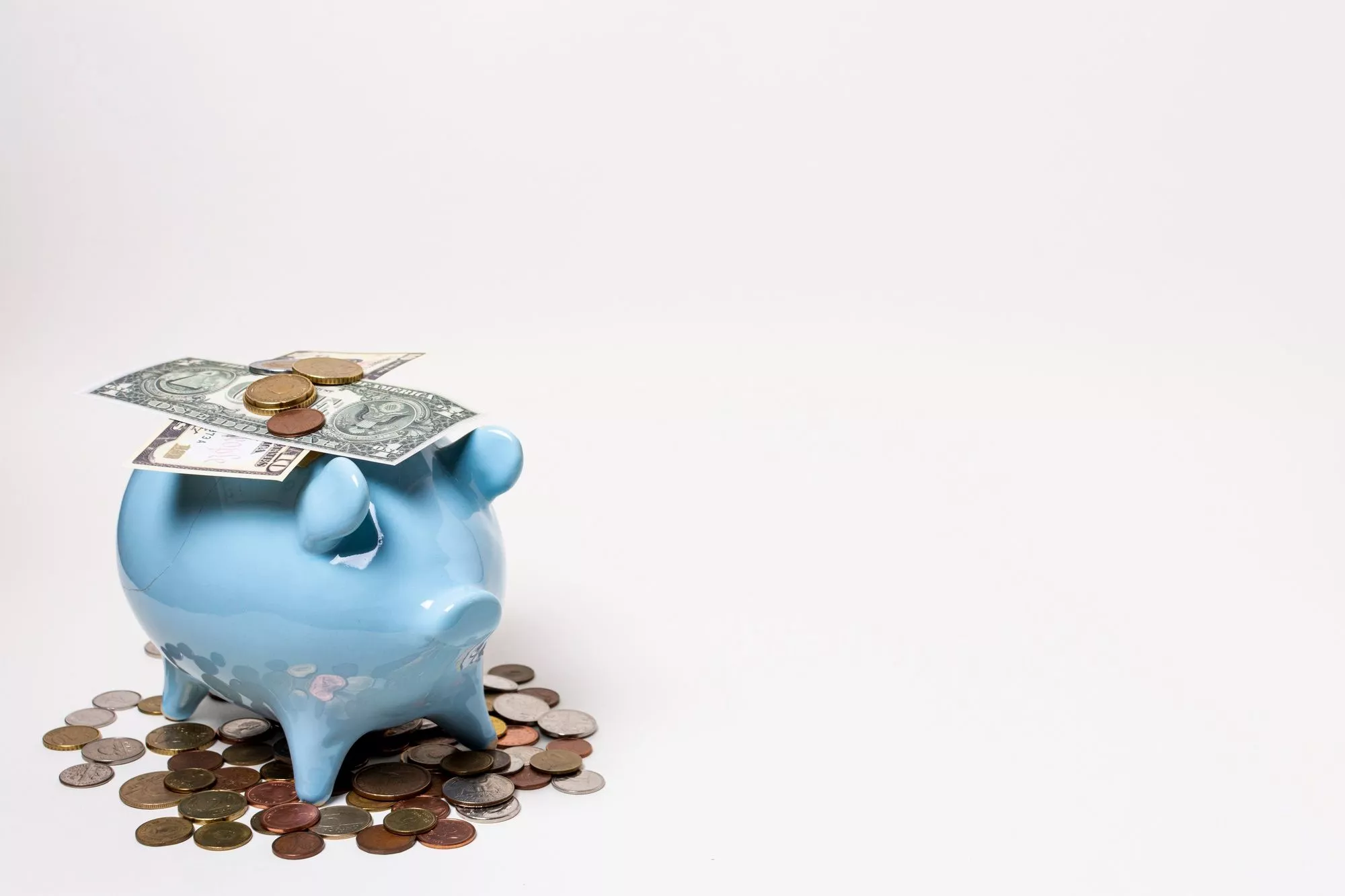 image of a piggy bank with coins around it | Cost of Professional Indemnity Insurance | HMD Insurance